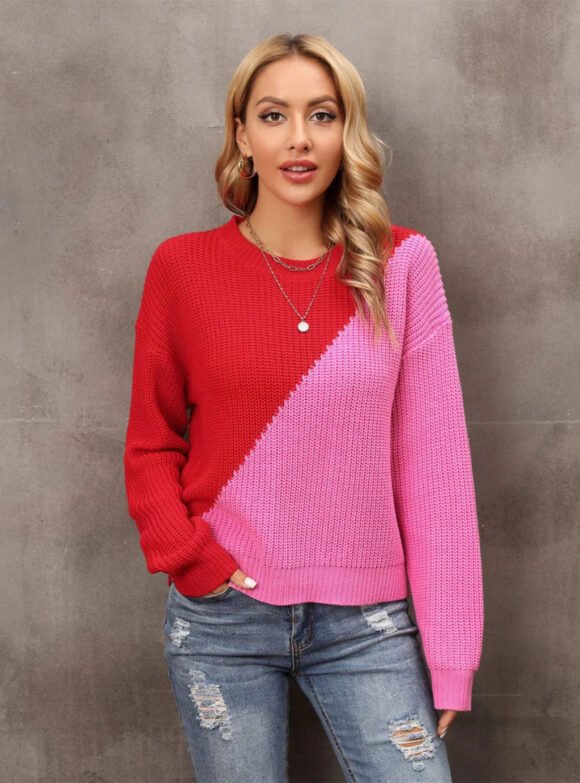 Mamalina Loose Knit Pullover Sweater – Soft & Relaxed Fit