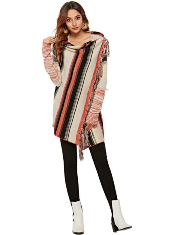 Women Fringed Sweater Coat - Image 2